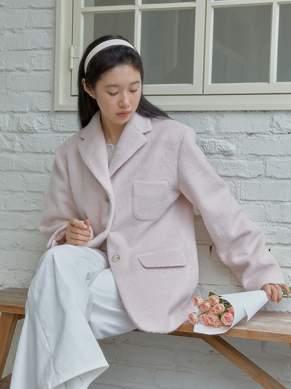 ヘアリーウールジャケット(ライトピンク) | Margarin Fingers | HANA(ハナ) #2