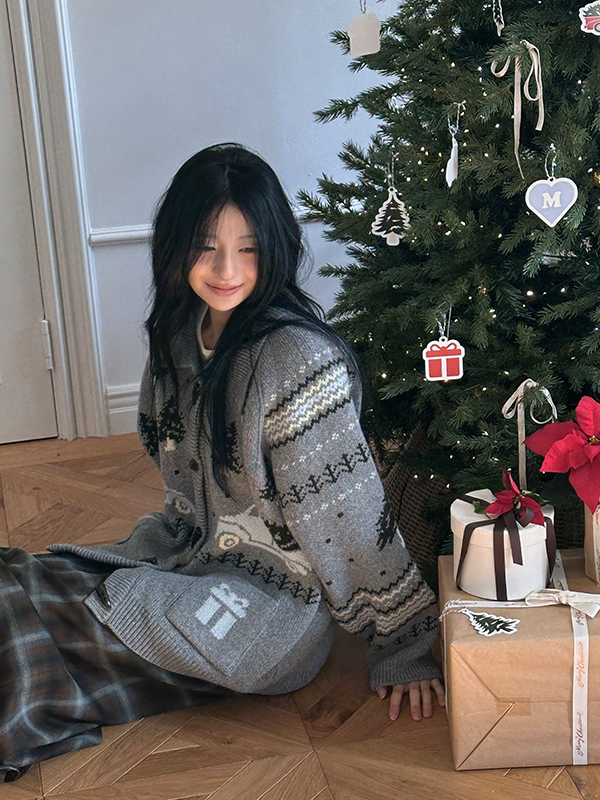 ツリーカウチンニットカーディガン（グレー） | Margarin Fingers | HANA(ハナ) #4