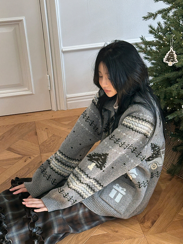 ツリーカウチンニットカーディガン（グレー） | Margarin Fingers | HANA(ハナ) #5
