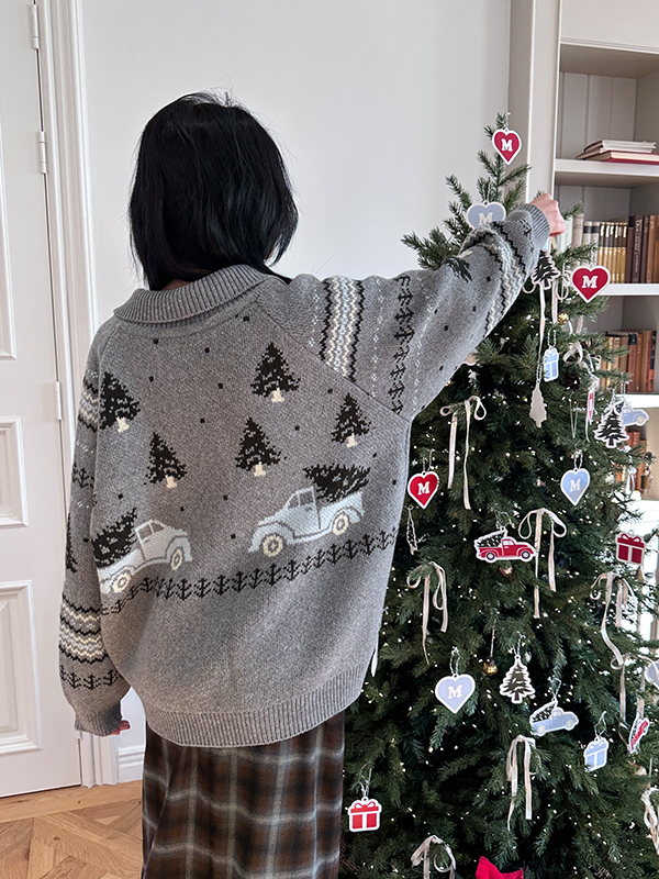 ツリーカウチンニットカーディガン（グレー） | Margarin Fingers | HANA(ハナ) #8