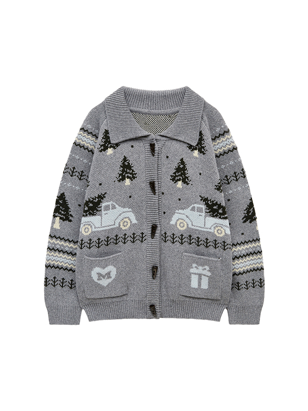 ツリーカウチンニットカーディガン（グレー） | Margarin Fingers | HANA(ハナ) #9