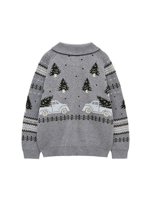 ツリーカウチンニットカーディガン（グレー） | Margarin Fingers | HANA(ハナ) #10