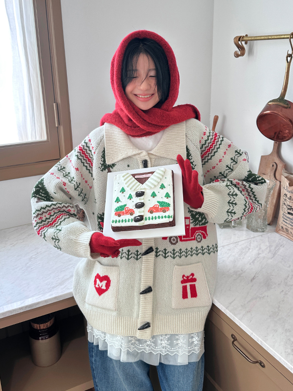 ツリーカウチンニットカーディガン（アイボリー） | Margarin Fingers | HANA(ハナ) #3