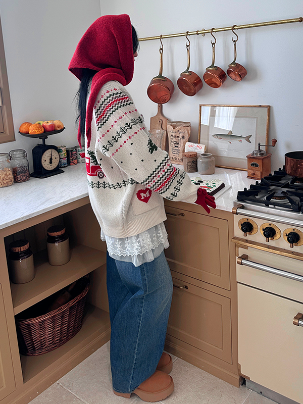 ツリーカウチンニットカーディガン（アイボリー） | Margarin Fingers | HANA(ハナ) #5