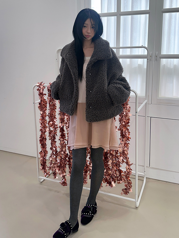 ブークレヒドゥンスナップファージャケット（チャコール） | Margarin Fingers | HANA(ハナ) #2