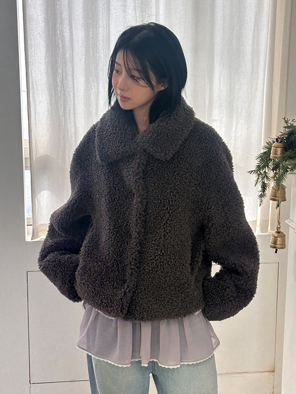 ブークレヒドゥンスナップファージャケット（チャコール） | Margarin Fingers | HANA(ハナ) #6