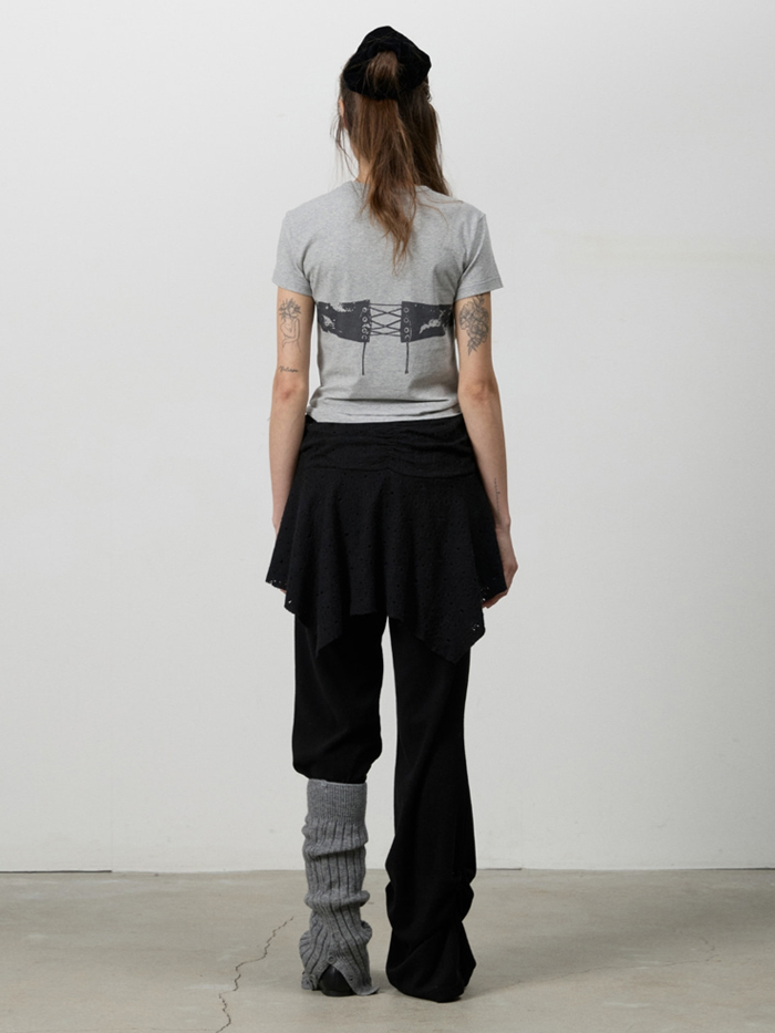 ピンタックブーツカットスカートパンツ（ブラック） | THREE TO EIGHTY | HANA(ハナ) #9