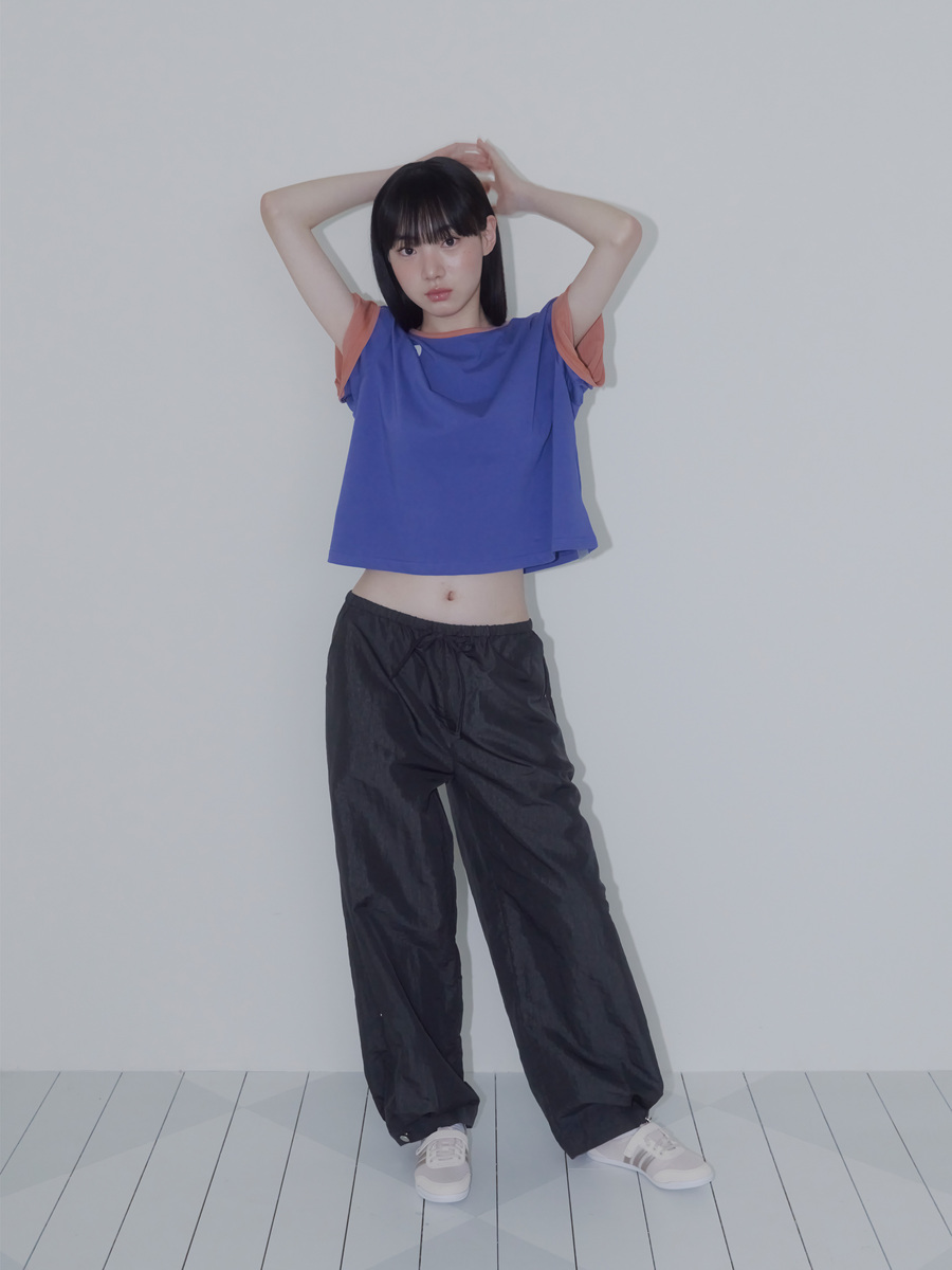 ナイロンスタッズピンタックパンツ (ダークグレー) | ONSKA | HANA(ハナ) #15