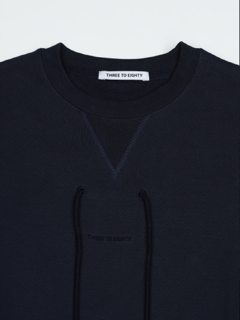 リボンオーバーフィット スウェットシャツ (ネイビー) | THREE TO EIGHTY | HANA(ハナ) #4