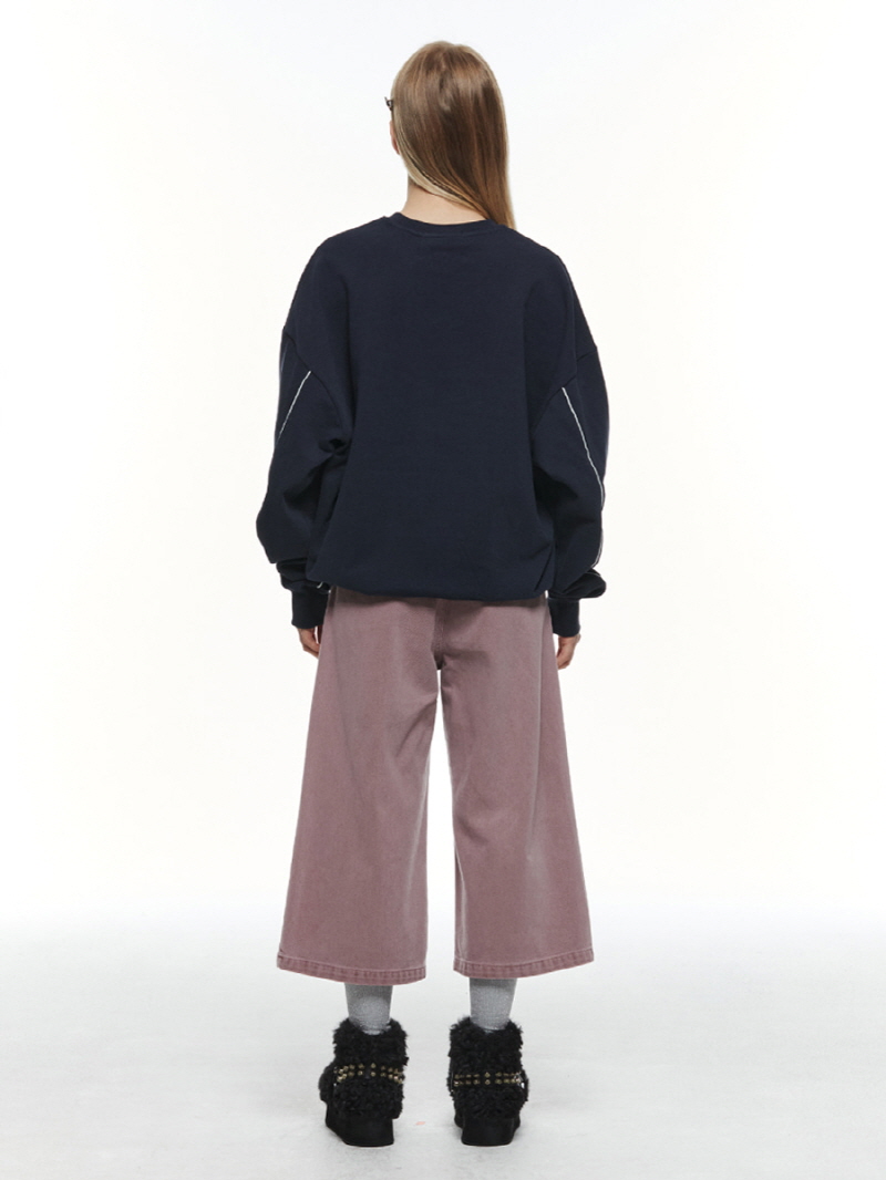 リボンオーバーフィット スウェットシャツ (ネイビー) | THREE TO EIGHTY | HANA(ハナ) #10