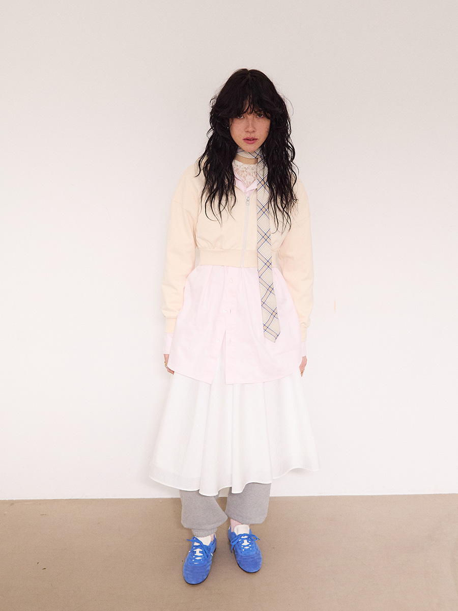 Goodboy クロップドフーディ ジップアップ_クリーム | XOXOGOODBOY | HANA(ハナ) #3