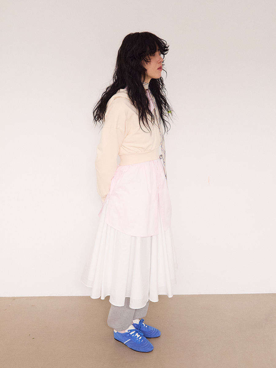 Goodboy クロップドフーディ ジップアップ_クリーム | XOXOGOODBOY | HANA(ハナ) #4