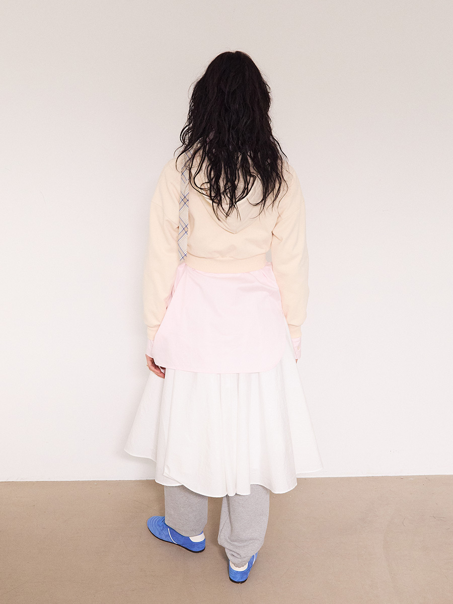 Goodboy クロップドフーディ ジップアップ_クリーム | XOXOGOODBOY | HANA(ハナ) #5