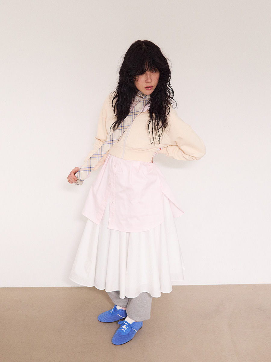 Goodboy クロップドフーディ ジップアップ_クリーム | XOXOGOODBOY | HANA(ハナ) #6