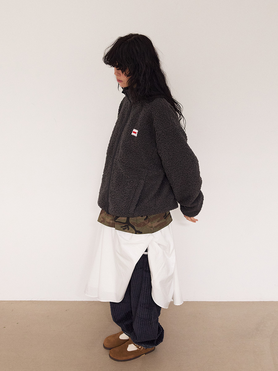 NEWシンボルフリースジップアップジャケット_チャコール | XOXOGOODBOY | HANA(ハナ) #4