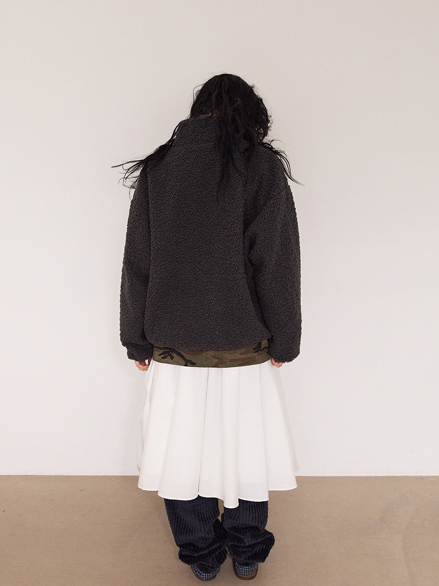 NEWシンボルフリースジップアップジャケット_チャコール | XOXOGOODBOY | HANA(ハナ) #5