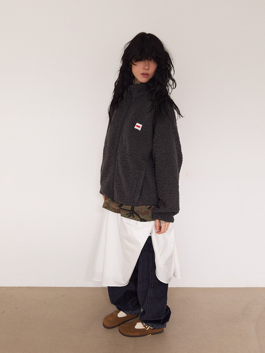 NEWシンボルフリースジップアップジャケット_チャコール | XOXOGOODBOY | HANA(ハナ) #6