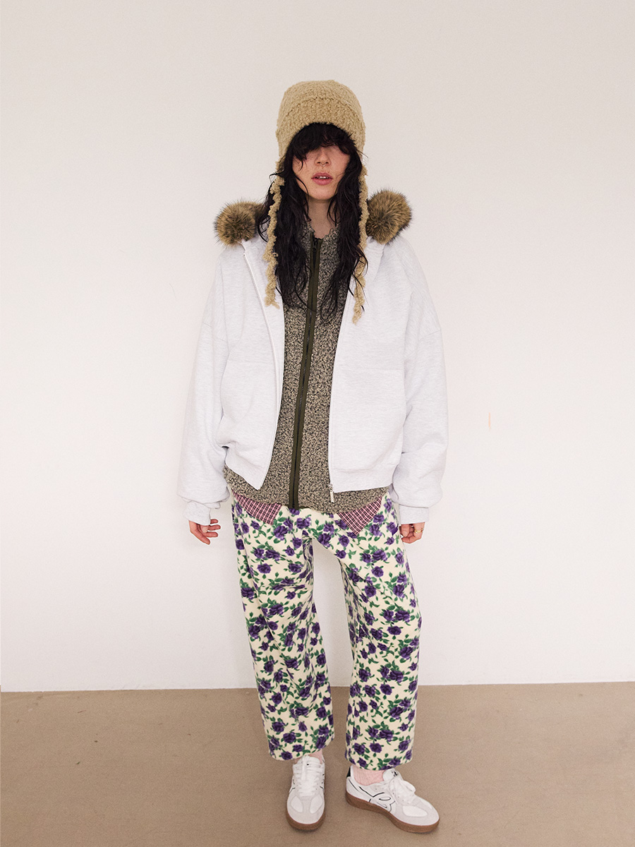 NEWシンボルフリースジップアップジャケット_ディープアイボリー | XOXOGOODBOY | HANA(ハナ) #8