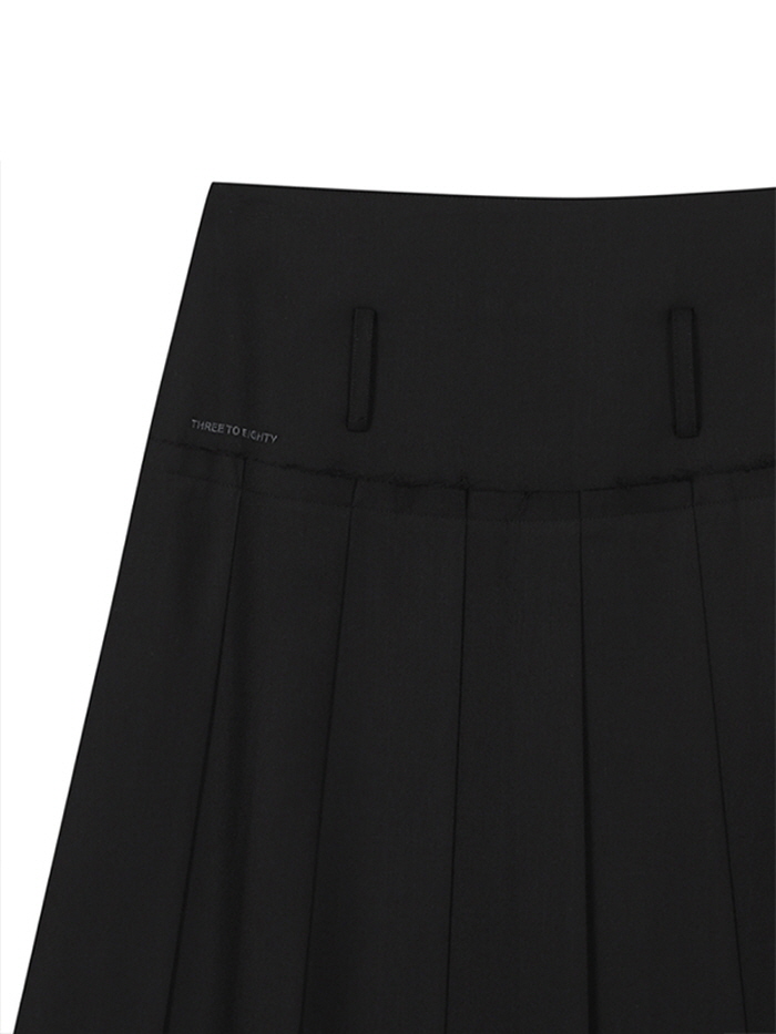 カットヘムベルトプリーツスカート（ブラック） | THREE TO EIGHTY | HANA(ハナ) #5