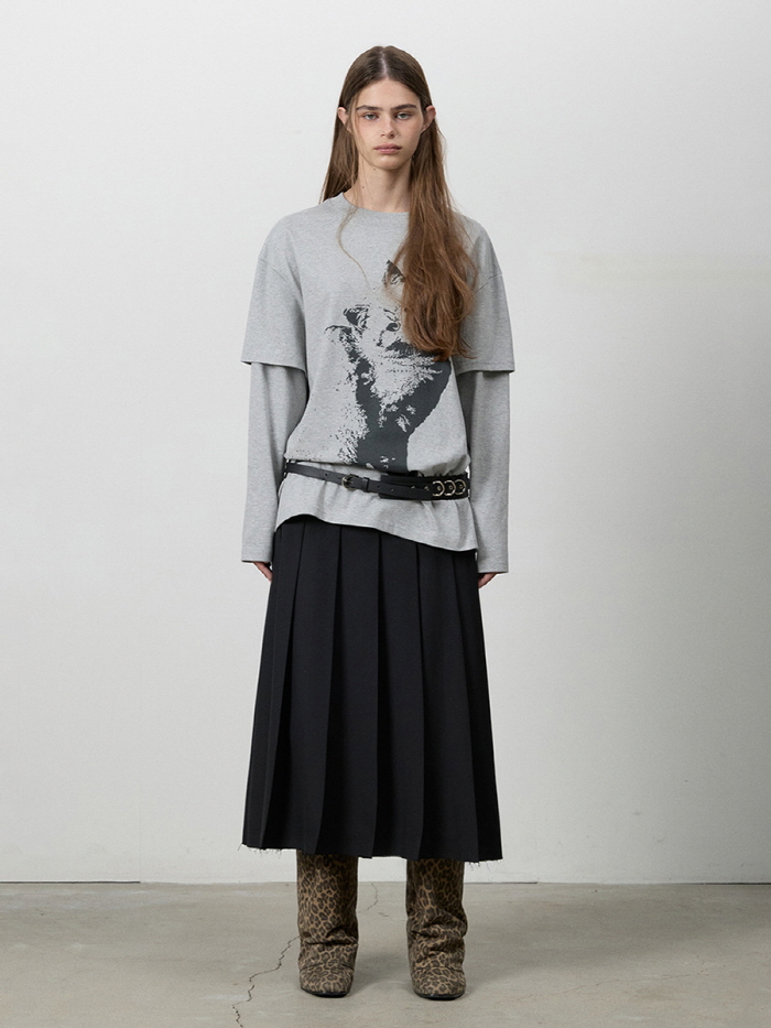 カットヘムベルトプリーツスカート（ブラック） | THREE TO EIGHTY | HANA(ハナ) #7