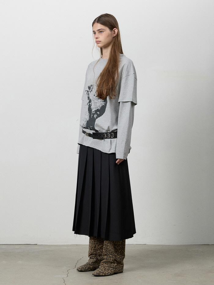 カットヘムベルトプリーツスカート（ブラック） | THREE TO EIGHTY | HANA(ハナ) #8