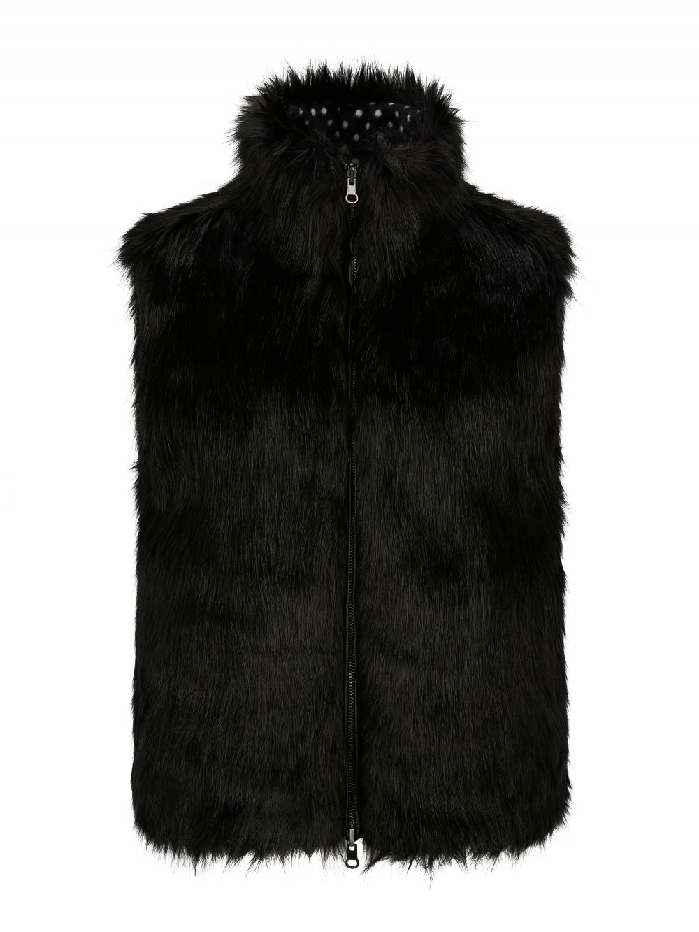 ヘイズ リバーシブルドットファーベスト_[ブラック] | LECYTO | HANA(ハナ) #3