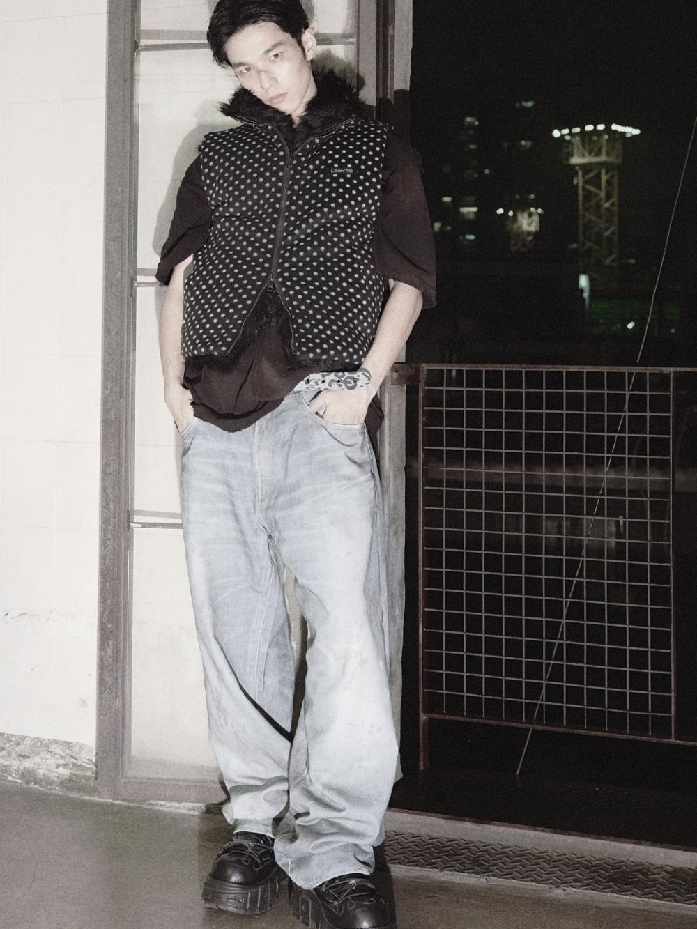 ヘイズ リバーシブルドットファーベスト_[ブラック] | LECYTO | HANA(ハナ) #4