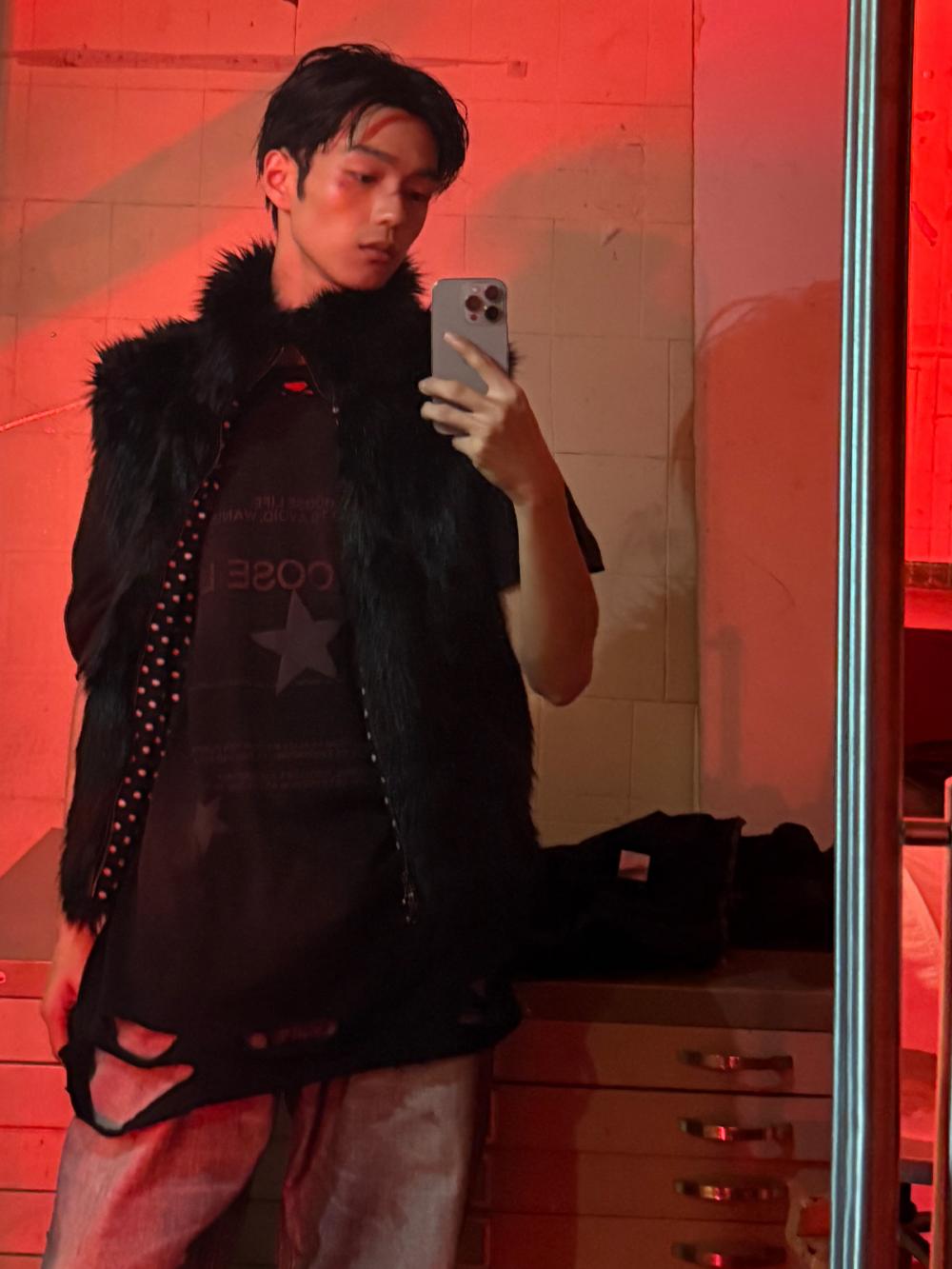 ヘイズ リバーシブルドットファーベスト_[ブラック] | LECYTO | HANA(ハナ) #12