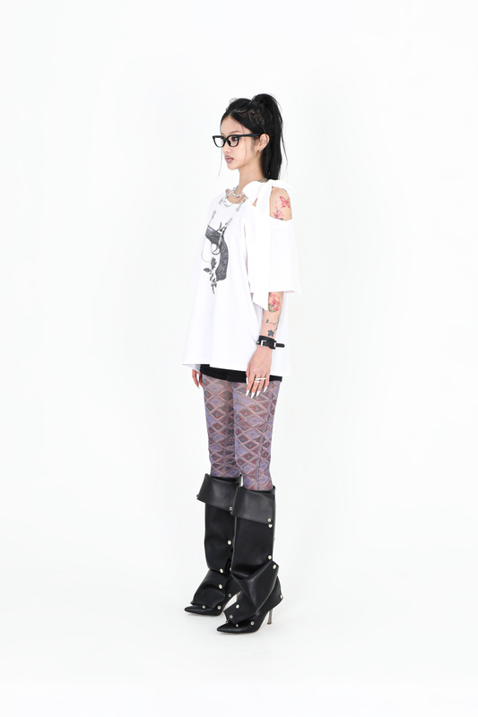 リボンローズピストルTシャツ #ブラック | Darling You Are Bad | HANA(ハナ) #6