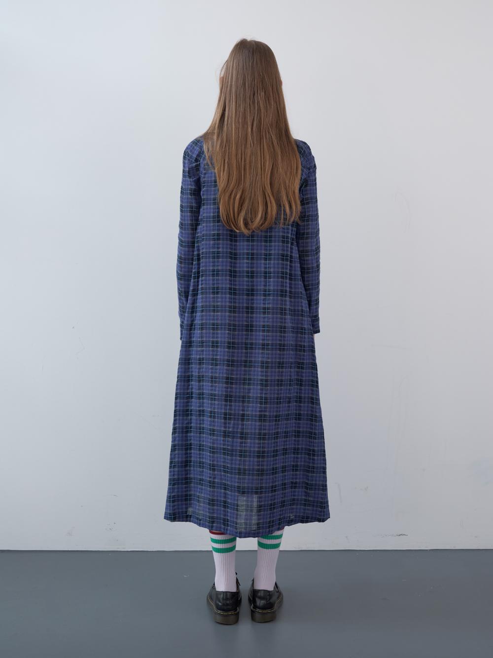 コットンタータンチェックロングドレス（ブルー） | ENZO BLUES | HANA(ハナ) #10
