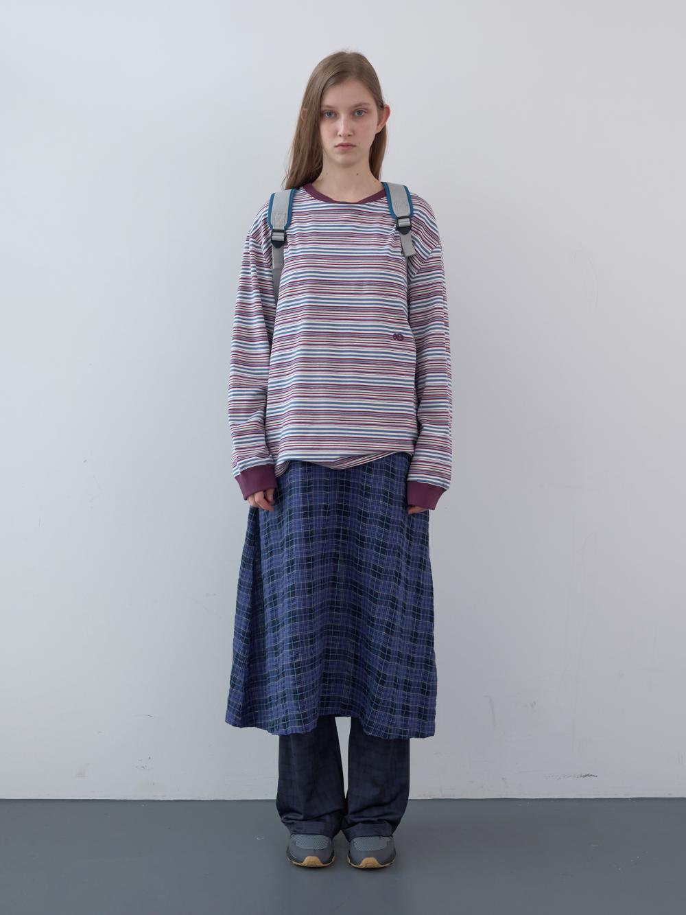 コットンタータンチェックロングドレス（ブルー） | ENZO BLUES | HANA(ハナ) #5
