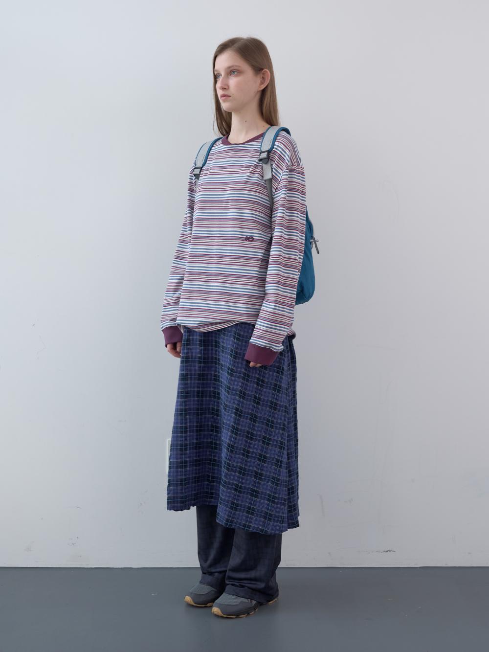 コットンタータンチェックロングドレス（ブルー） | ENZO BLUES | HANA(ハナ) #6