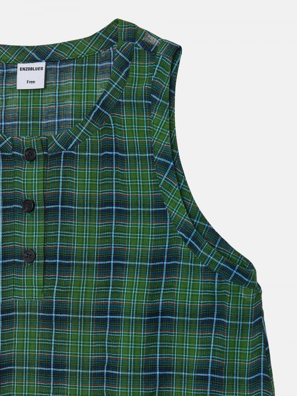 コットンタータンチェックロングドレス（グリーン） | ENZO BLUES | HANA(ハナ) #14