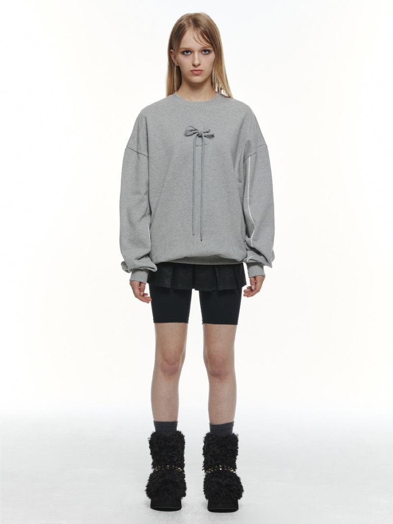 リボンオーバーフィット スウェットシャツ (M.グレー) | THREE TO EIGHTY | HANA(ハナ) #7