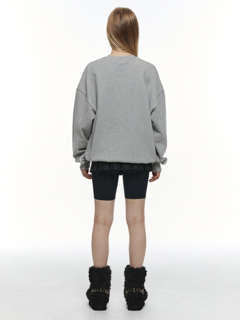 リボンオーバーフィット スウェットシャツ (M.グレー) | THREE TO EIGHTY | HANA(ハナ) #10