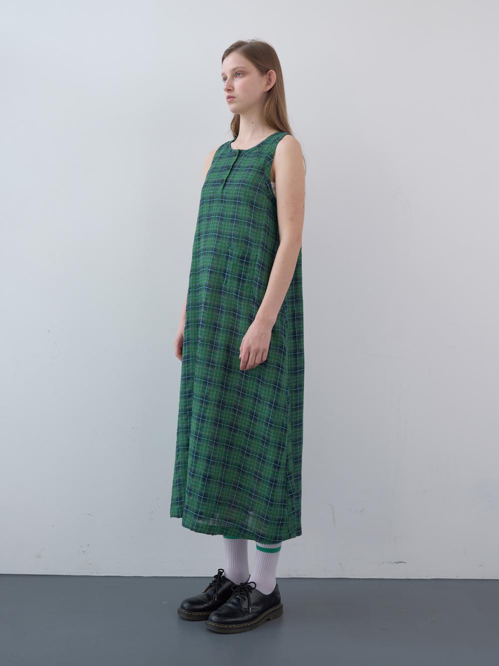 コットンタータンチェックロングドレス（グリーン） | ENZO BLUES | HANA(ハナ) #2