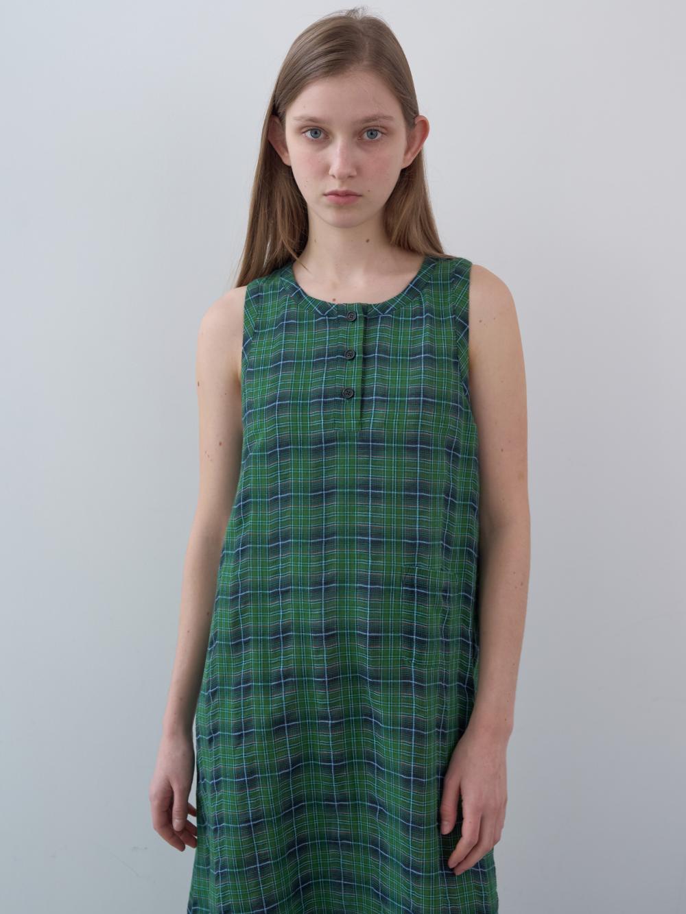 コットンタータンチェックロングドレス（グリーン） | ENZO BLUES | HANA(ハナ) #9