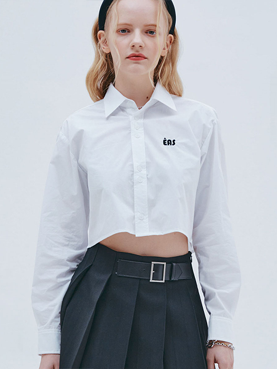 EASロゴ クロップシャツ ホワイト | ETRE AU SOMMET | HANA(ハナ) #4