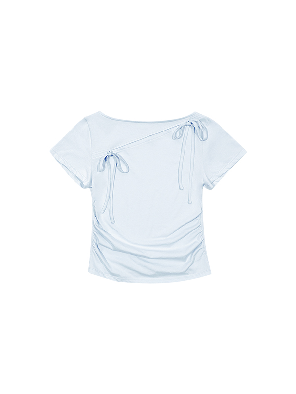 リボンカットアウトTシャツ (ライトブルー) | Margarin Fingers | HANA(ハナ) #7