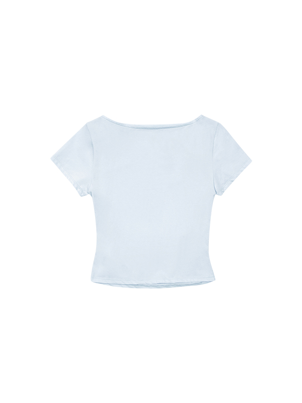 リボンカットアウトTシャツ (ライトブルー) | Margarin Fingers | HANA(ハナ) #8