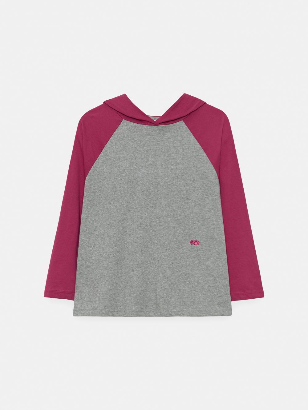 七分袖フード付きシャツ（グレー） | ENZO BLUES | HANA(ハナ) #12