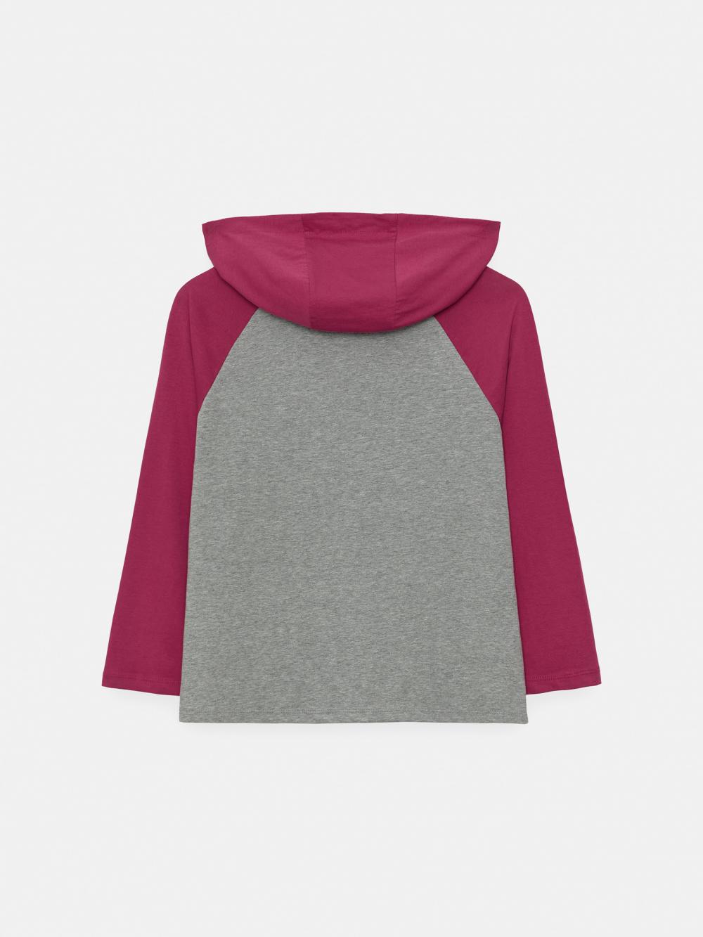 七分袖フード付きシャツ（グレー） | ENZO BLUES | HANA(ハナ) #13