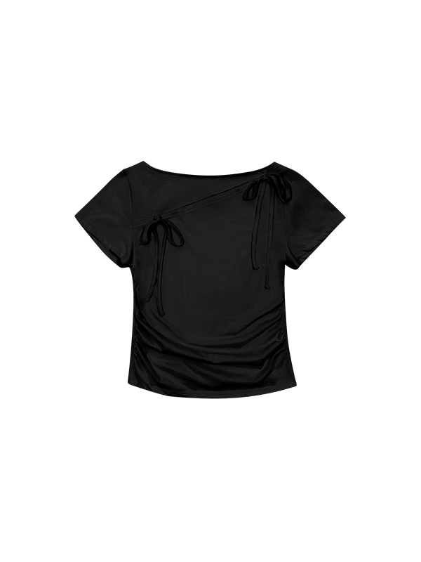 リボンカットアウトTシャツ (ブラック) | Margarin Fingers | HANA(ハナ) #6