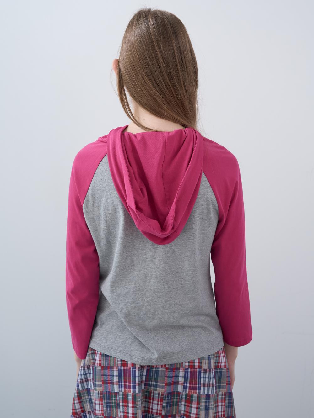 七分袖フード付きシャツ（グレー） | ENZO BLUES | HANA(ハナ) #2