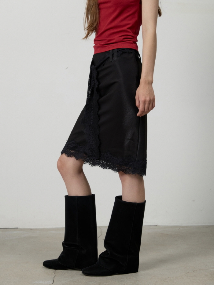 レースミディスカート（ブラック） | THREE TO EIGHTY | HANA(ハナ) #11