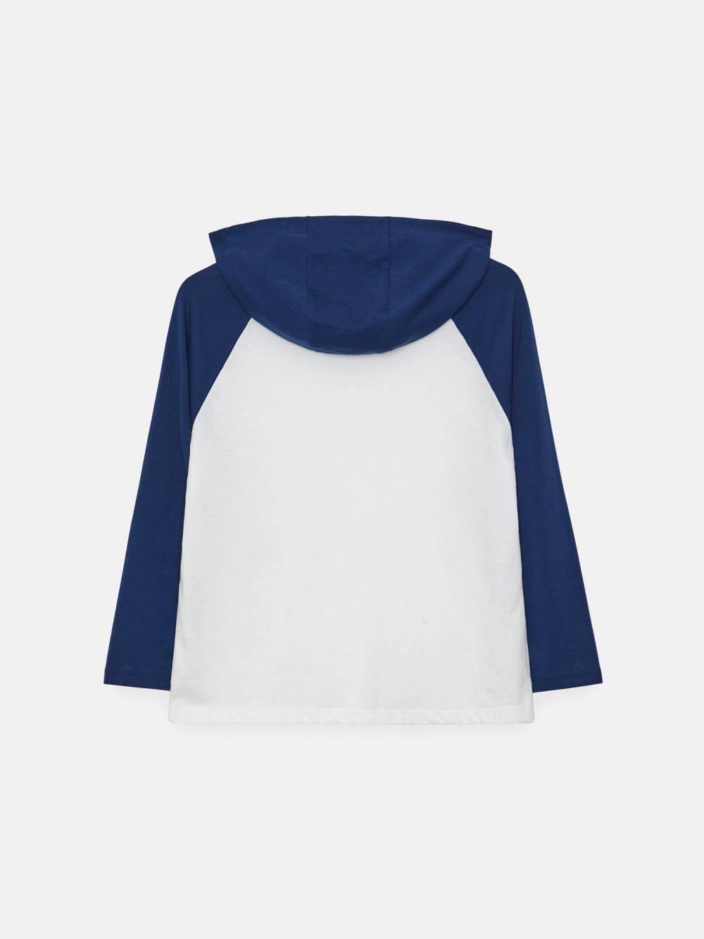 七分袖フード付きシャツ（ホワイト） | ENZO BLUES | HANA(ハナ) #16