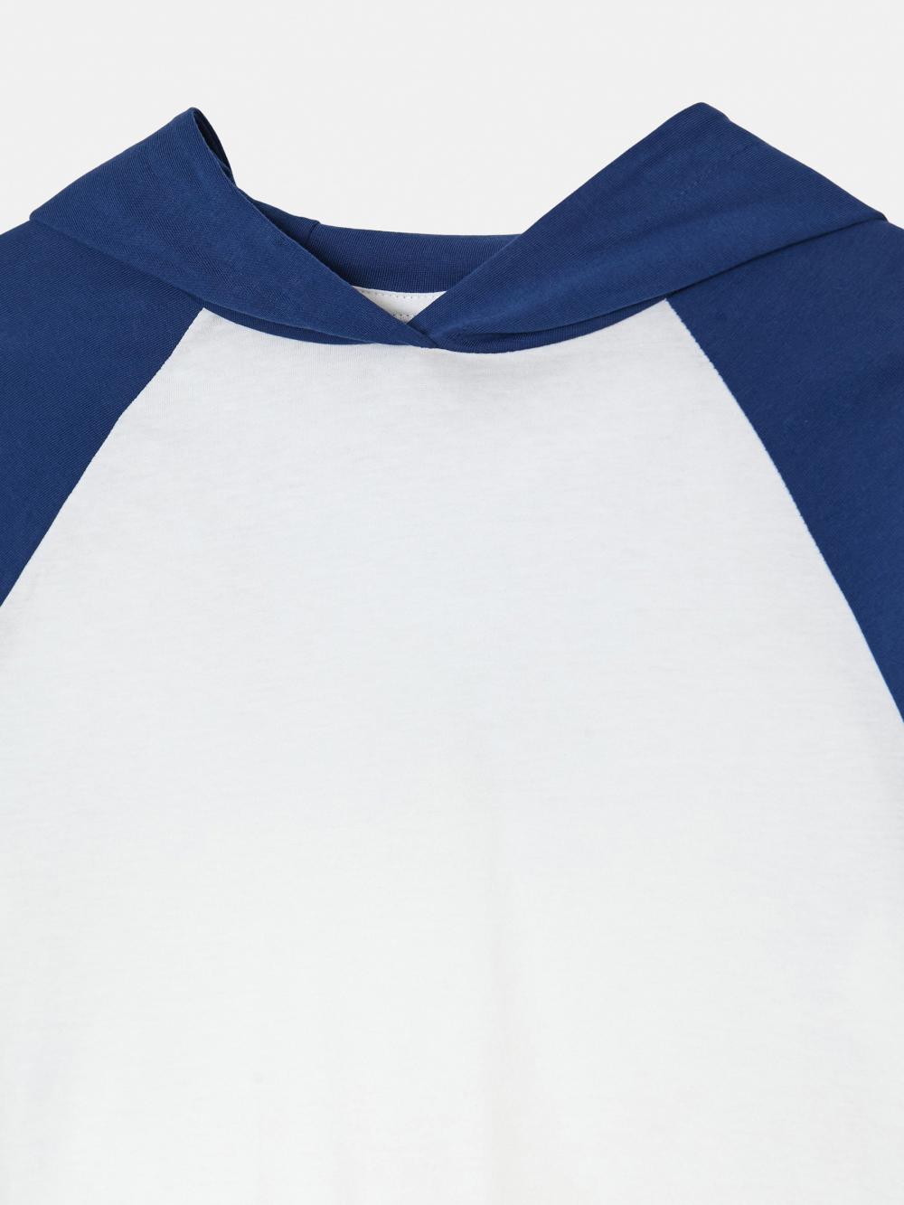 七分袖フード付きシャツ（ホワイト） | ENZO BLUES | HANA(ハナ) #17