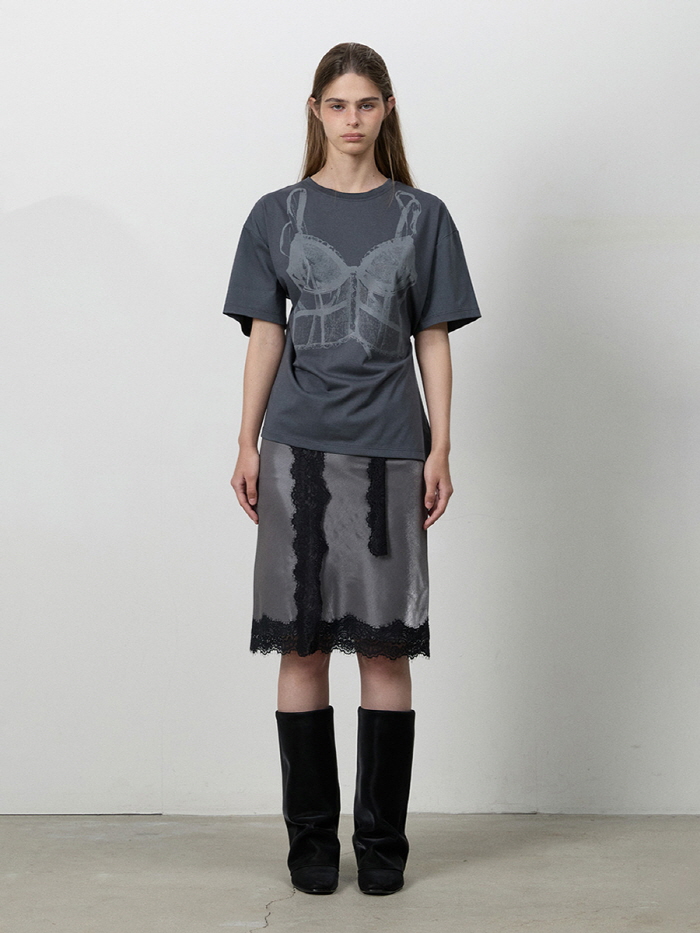 レースミディスカート（チャコール） | THREE TO EIGHTY | HANA(ハナ) #7
