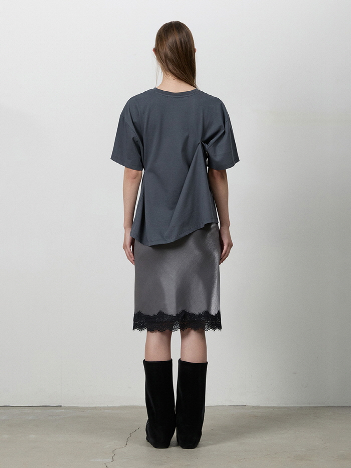 レースミディスカート（チャコール） | THREE TO EIGHTY | HANA(ハナ) #9