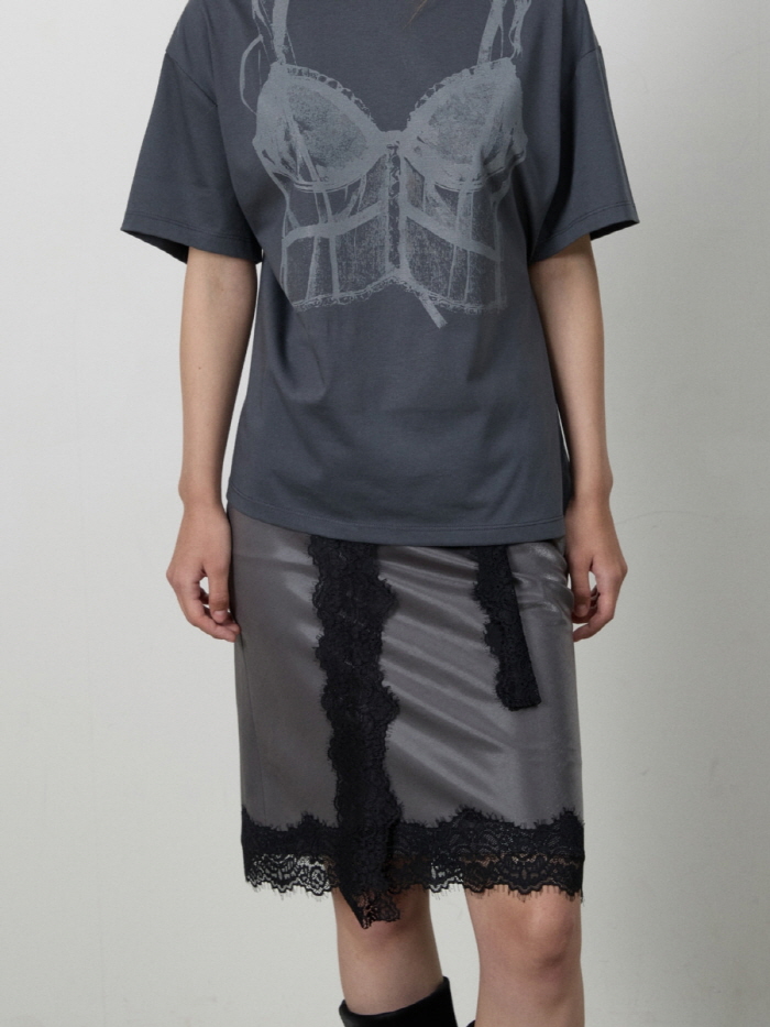 レースミディスカート（チャコール） | THREE TO EIGHTY | HANA(ハナ) #11